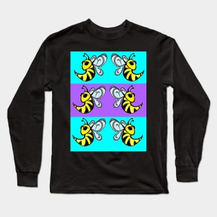 bee,bees,bumblebee,graffiti by LowEndGraphics Long Sleeve T-Shirt